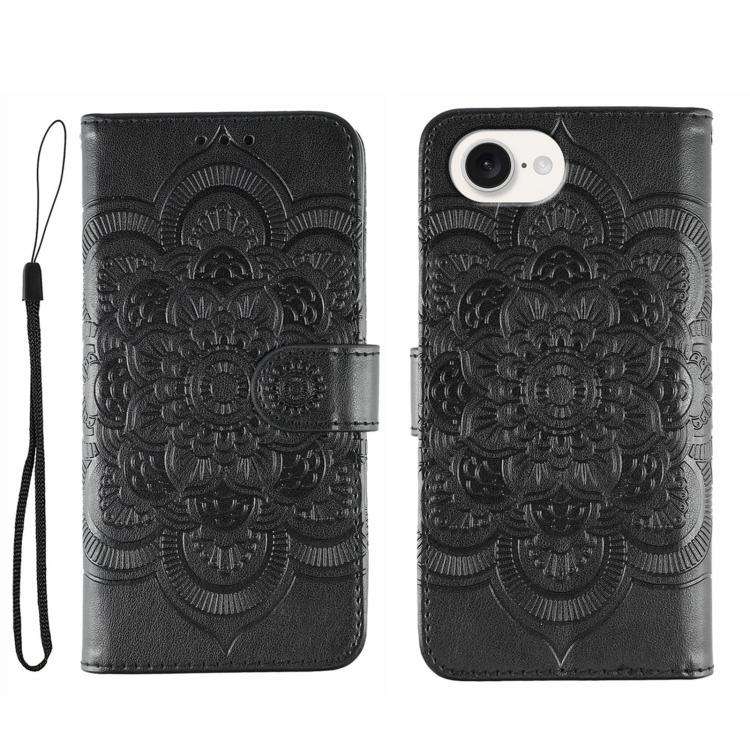 Sun Mandala Embossing Leather Phone Case, For iPhone 16e / 17e, For iPhone 17 Pro Max, For iPhone...