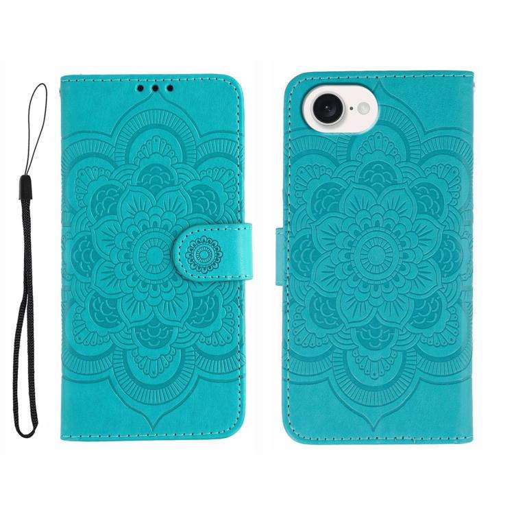 Sun Mandala Embossing Leather Phone Case, For iPhone 16e / 17e, For iPhone 17 Pro Max, For iPhone...