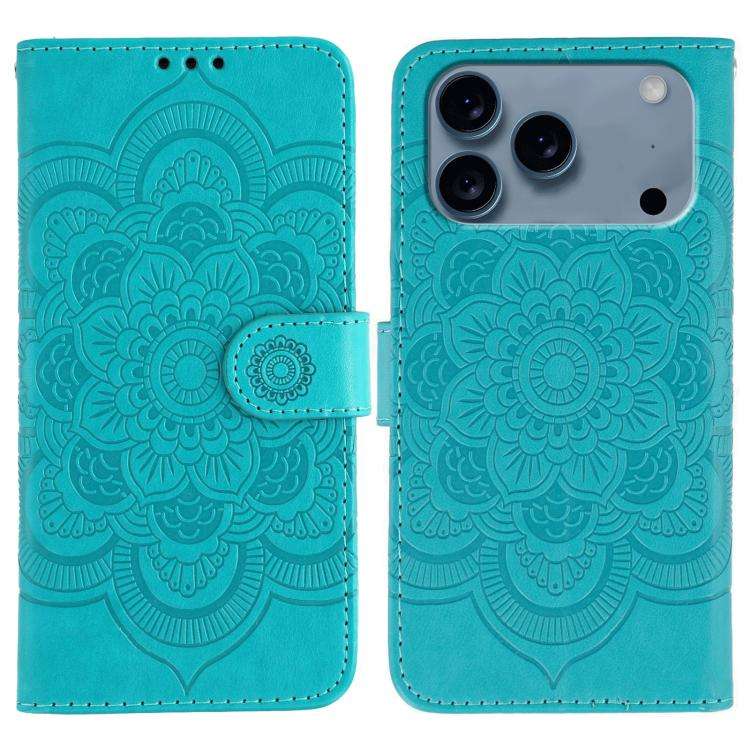 Sun Mandala Embossing Leather Phone Case, For iPhone 16e / 17e, For iPhone 17 Pro Max, For iPhone...