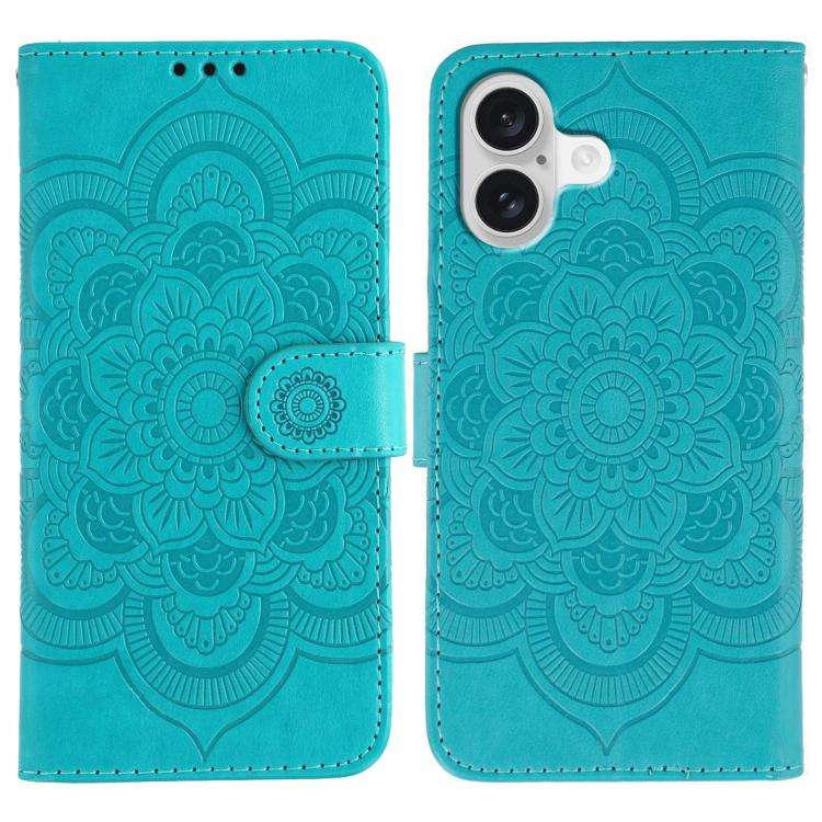 Sun Mandala Embossing Leather Phone Case, For iPhone 16e / 17e, For iPhone 17 Pro Max, For iPhone...