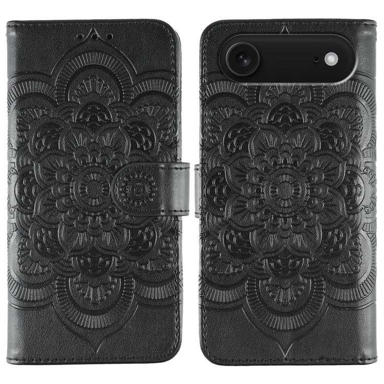 Sun Mandala Embossing Leather Phone Case, For iPhone 16e / 17e, For iPhone 17 Pro Max, For iPhone...