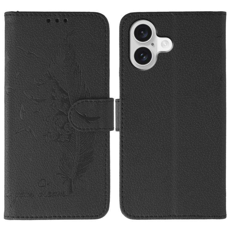 Feather Pattern Litchi Texture Leather Phone Case, For iPhone 17 Pro Max, For iPhone 17 Pro, For ...