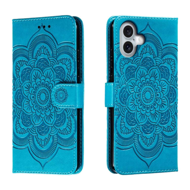 Mandala Embossing Pattern Horizontal Flip Leather Phone Case, For iPhone 16 Pro Max, For iPhone 1...