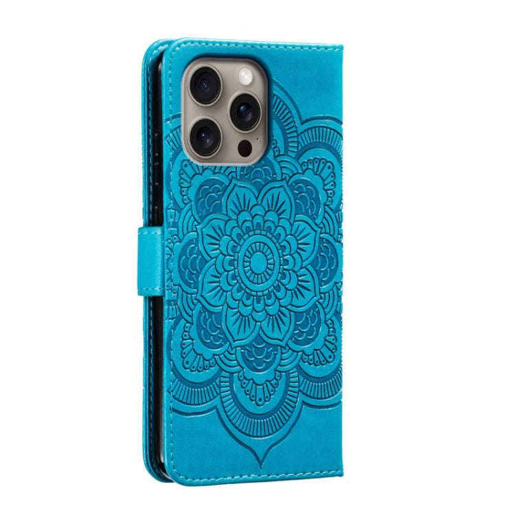 Mandala Embossing Pattern Horizontal Flip Leather Phone Case, For iPhone 16 Pro Max, For iPhone 1...