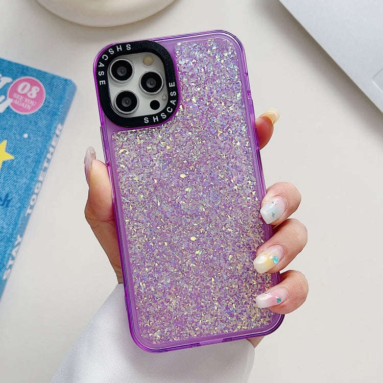 Glitter Epoxy Shockproof Phone Case, For iPhone 15 Pro Max