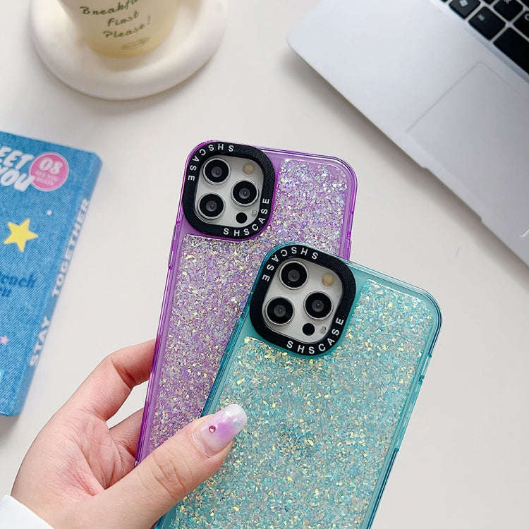 Glitter Epoxy Shockproof Phone Case, For iPhone 15 Pro Max
