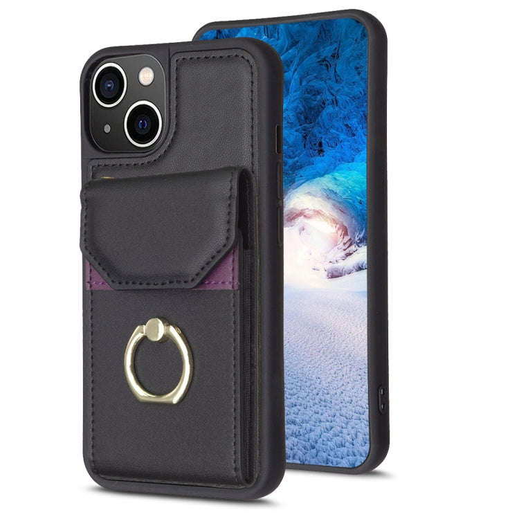 BF29 Organ Card Bag Ring Holder Phone Case, For iPhone 15 Pro Max, For iPhone 15 Pro, For iPhone ...