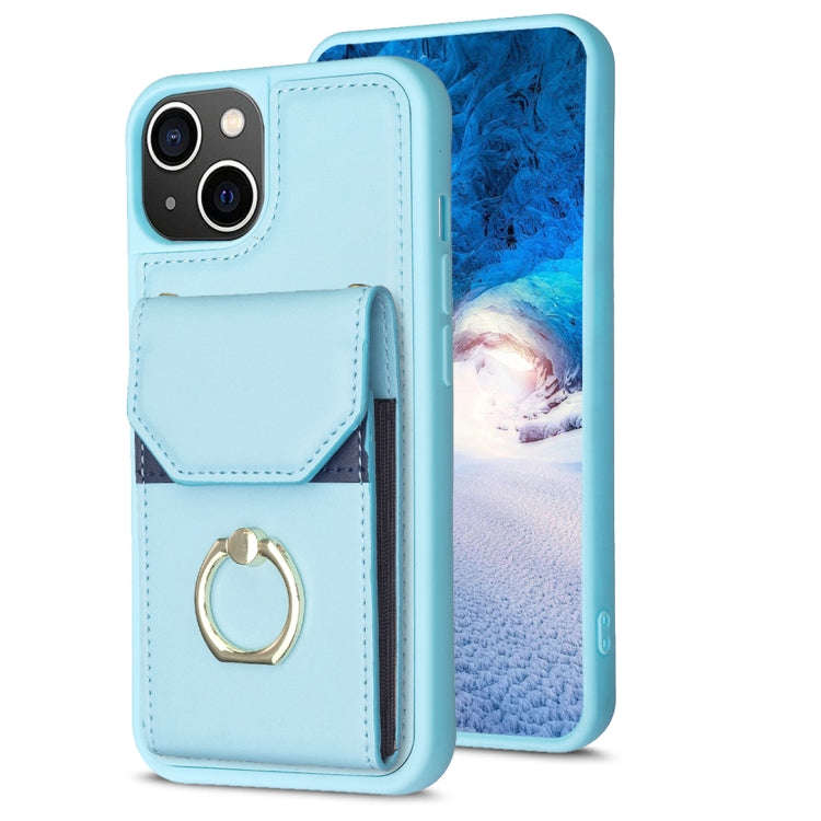 BF29 Organ Card Bag Ring Holder Phone Case, For iPhone 15 Pro Max, For iPhone 15 Pro, For iPhone ...