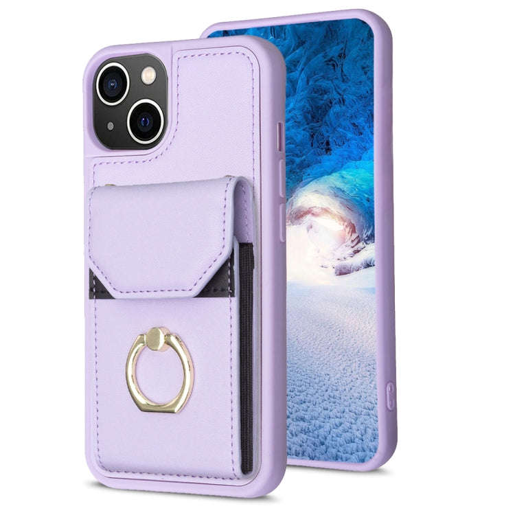 BF29 Organ Card Bag Ring Holder Phone Case, For iPhone 15 Pro Max, For iPhone 15 Pro, For iPhone ...