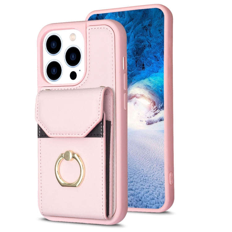 BF29 Organ Card Bag Ring Holder Phone Case, For iPhone 15 Pro Max, For iPhone 15 Pro, For iPhone ...