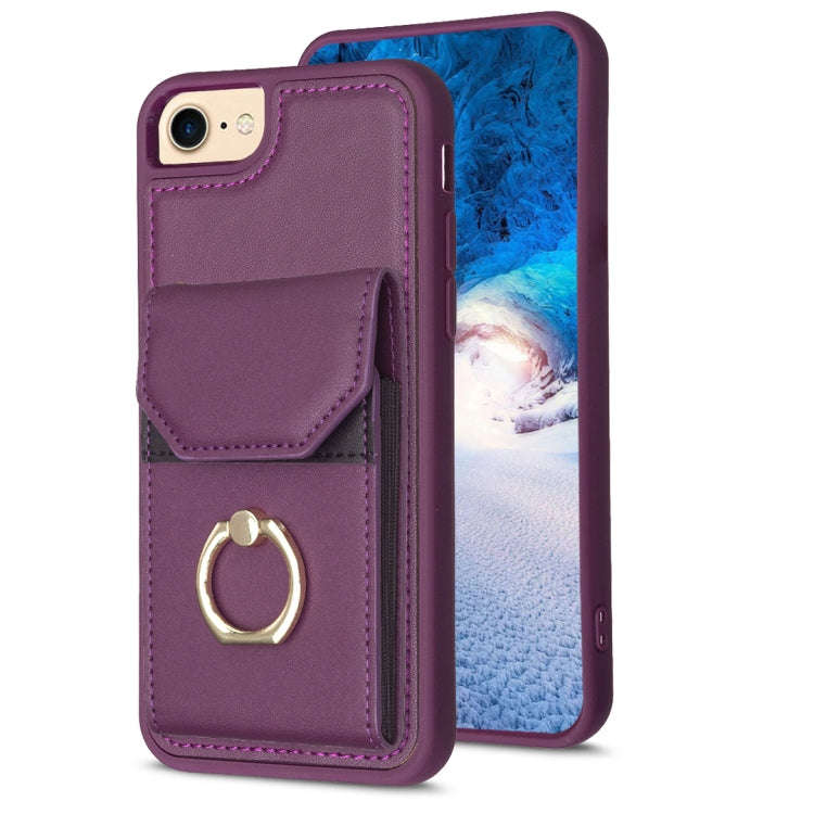 BF29 Organ Card Bag Ring Holder Phone Case, For iPhone 15 Pro Max, For iPhone 15 Pro, For iPhone ...
