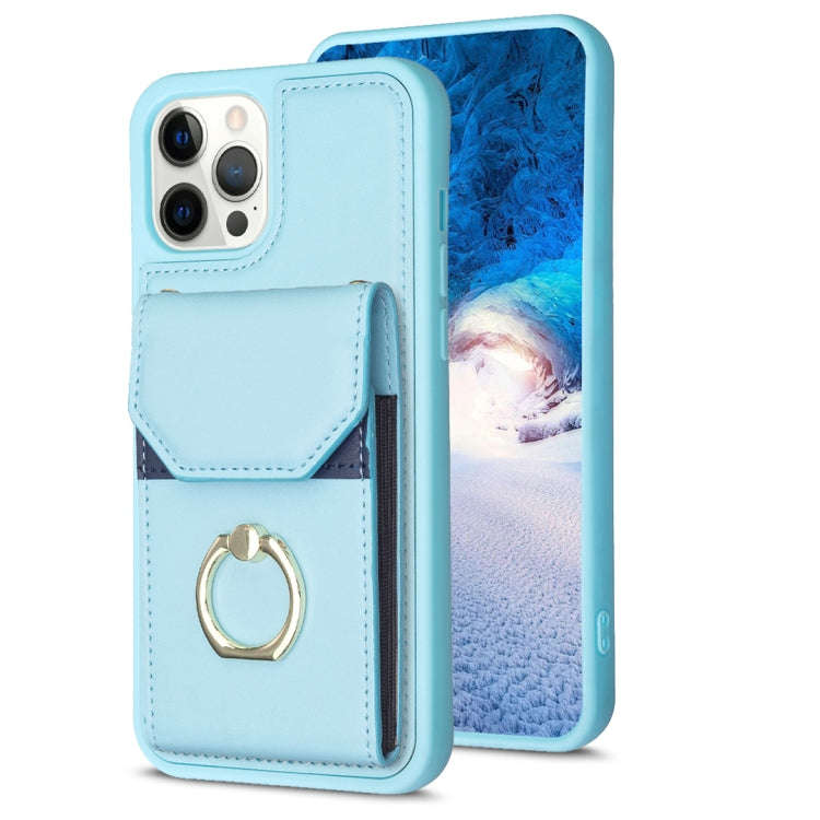 BF29 Organ Card Bag Ring Holder Phone Case, For iPhone 13 Pro Max, For iPhone 13 Pro, For iPhone ...