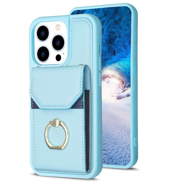 BF29 Organ Card Bag Ring Holder Phone Case, For iPhone 13 Pro Max, For iPhone 13 Pro, For iPhone ...