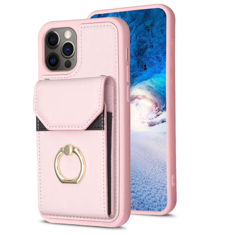 BF29 Organ Card Bag Ring Holder Phone Case, For iPhone 13 Pro Max, For iPhone 13 Pro, For iPhone ...