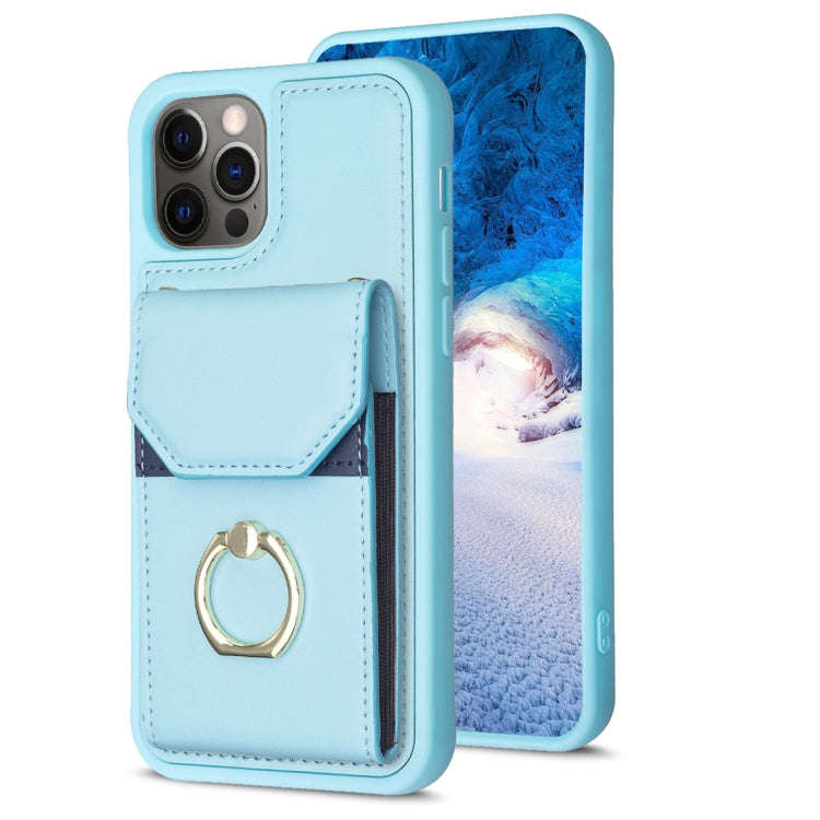 BF29 Organ Card Bag Ring Holder Phone Case, For iPhone 13 Pro Max, For iPhone 13 Pro, For iPhone ...