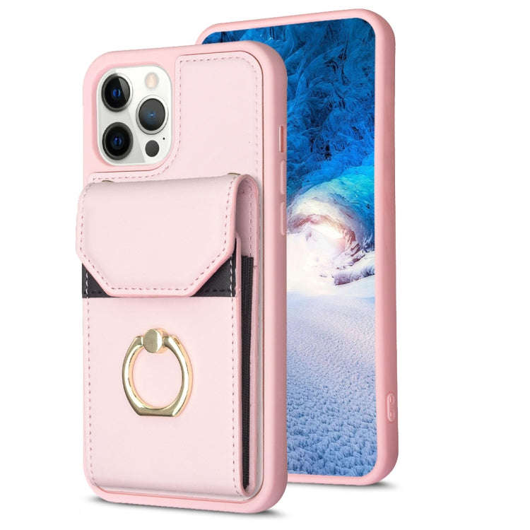 BF29 Organ Card Bag Ring Holder Phone Case, For iPhone 13 Pro Max, For iPhone 13 Pro, For iPhone ...