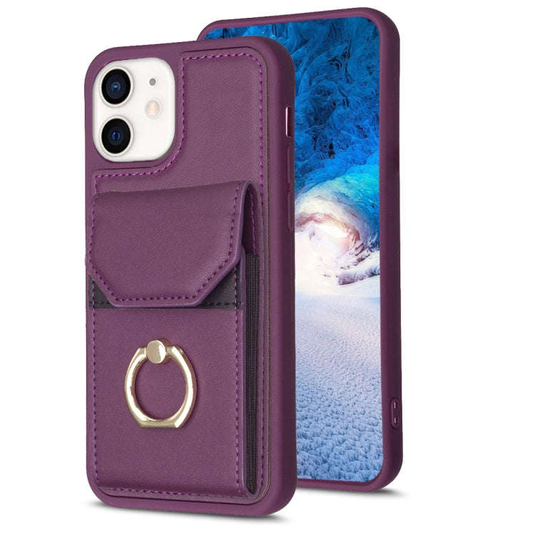 BF29 Organ Card Bag Ring Holder Phone Case, For iPhone 13 Pro Max, For iPhone 13 Pro, For iPhone ...