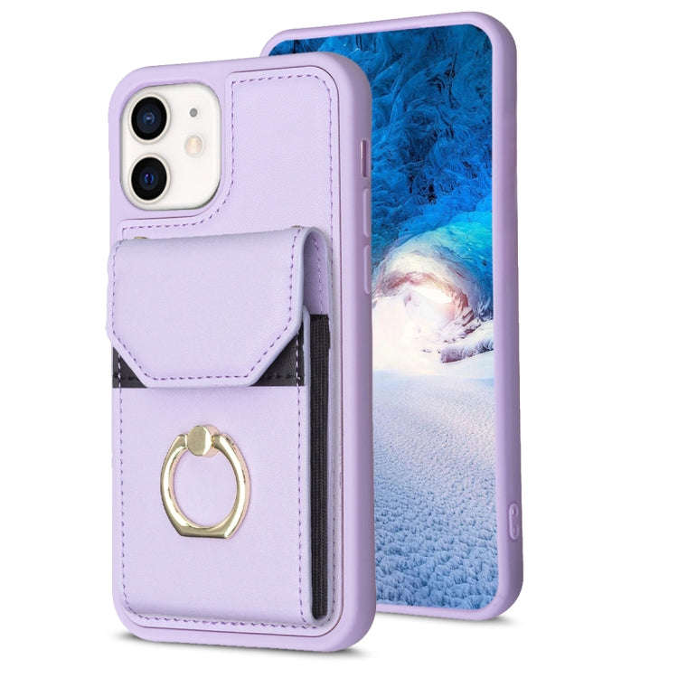 BF29 Organ Card Bag Ring Holder Phone Case, For iPhone 13 Pro Max, For iPhone 13 Pro, For iPhone ...
