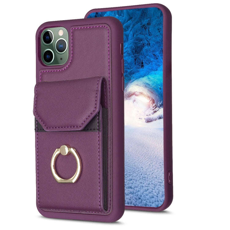 BF29 Organ Card Bag Ring Holder Phone Case, For iPhone 13 Pro Max, For iPhone 13 Pro, For iPhone ...