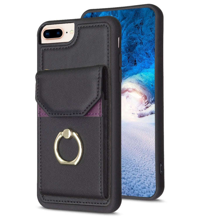 BF29 Organ Card Bag Ring Holder Phone Case, For iPhone XS Max, For iPhone 8 Plus / 7 Plus
