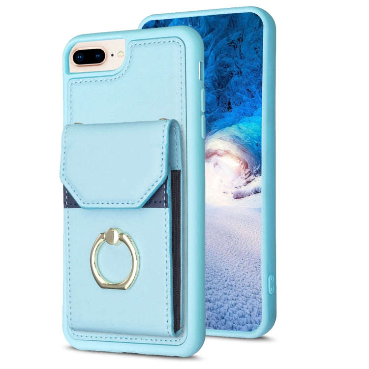 BF29 Organ Card Bag Ring Holder Phone Case, For iPhone XS Max, For iPhone 8 Plus / 7 Plus