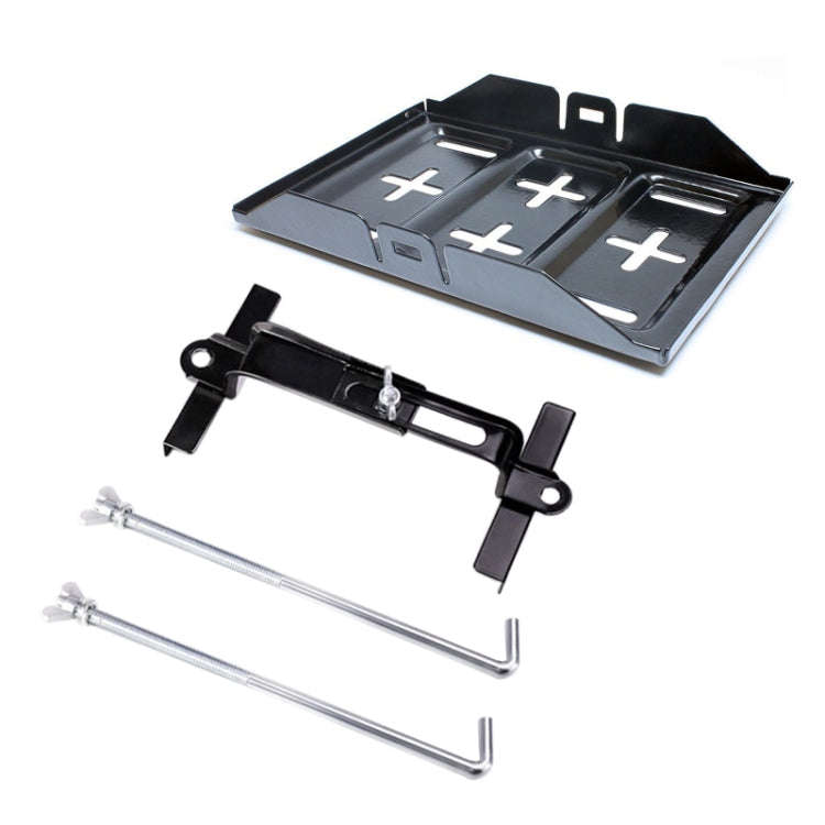 Car Universal Battery Bracket Adjustable Battery Fixed Holder + Base Tray, 28.5cm Base + 19cm Bra...