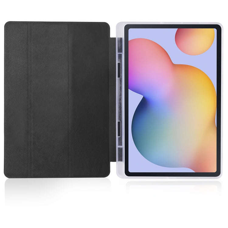 For Samsung Galaxy Tab S6 Lite P610 3-folding Horizontal Flip PU Leather + Shockproof TPU Case wi...