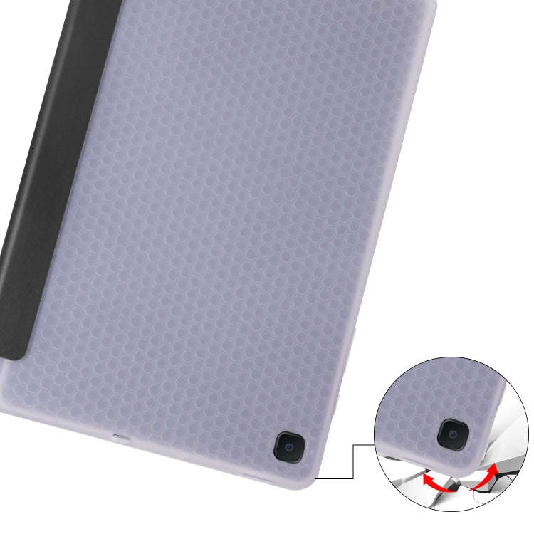 For Samsung Galaxy Tab S6 Lite P610 3-folding Horizontal Flip PU Leather + Shockproof TPU Case wi...