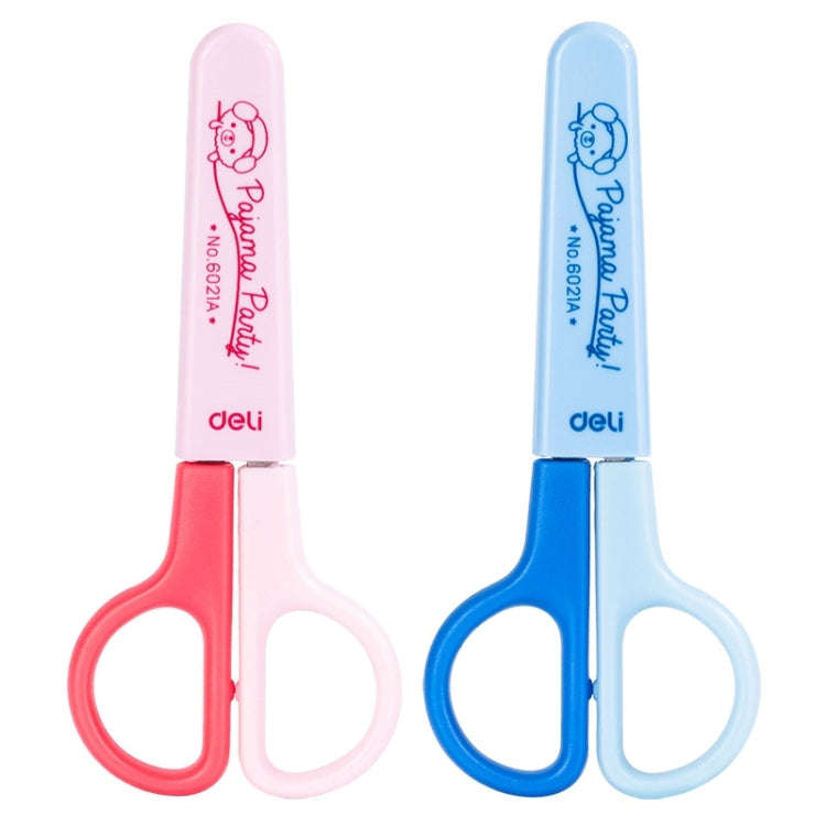 Deli 6021A Student Scissors Mini Portable Children Handmade Paper-cut Scissors