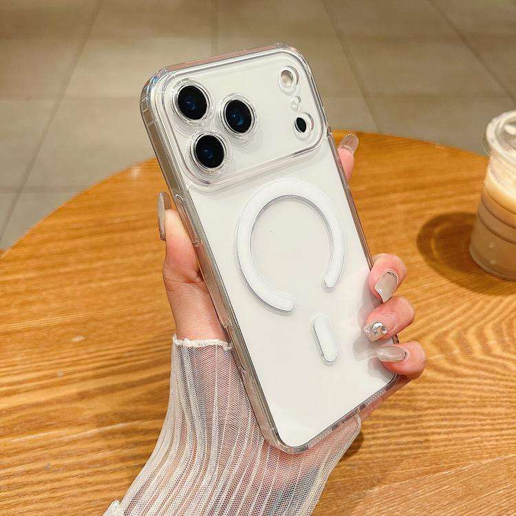 Fine Hole MagSafe Magnetic Clear Acrylic TPU Case, For iPhone 18 Pro, For iPhone 18 Pro Max, For ...