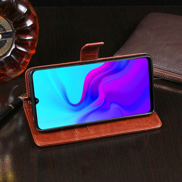 idewei Crazy Horse Texture Horizontal Flip Leather Case with Holder & Card Slots & Wallet, For Bl...