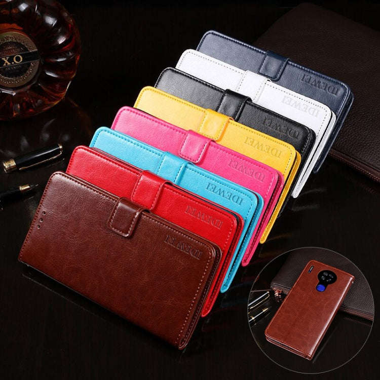 idewei Crazy Horse Texture Horizontal Flip Leather Case with Holder & Card Slots & Wallet, For Bl...