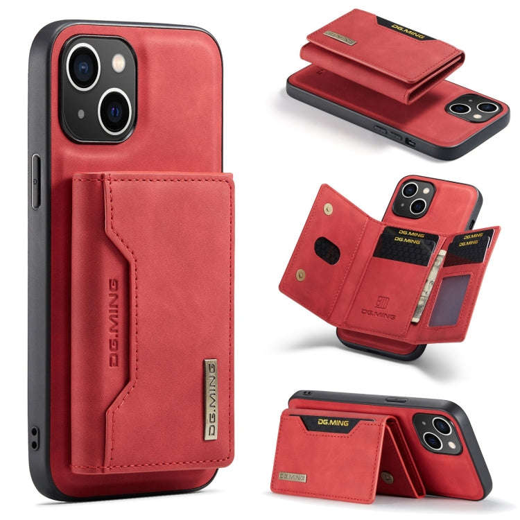 DG.MING M2 Series 3-Fold Card Bag Wallet Leather Phone Case, For iPhone 15 Pro Max, For iPhone 15...