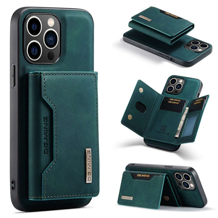 DG.MING M2 Series 3-Fold Card Bag Wallet Leather Phone Case, For iPhone 15 Pro Max, For iPhone 15...