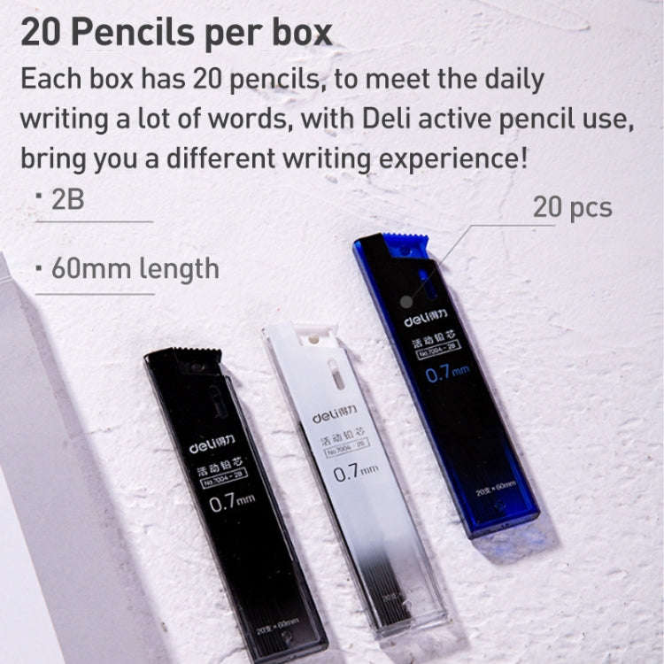 Deli 7003 0.5mm Movable Lead 2B Automatic Pencil Refill, 0.5mm