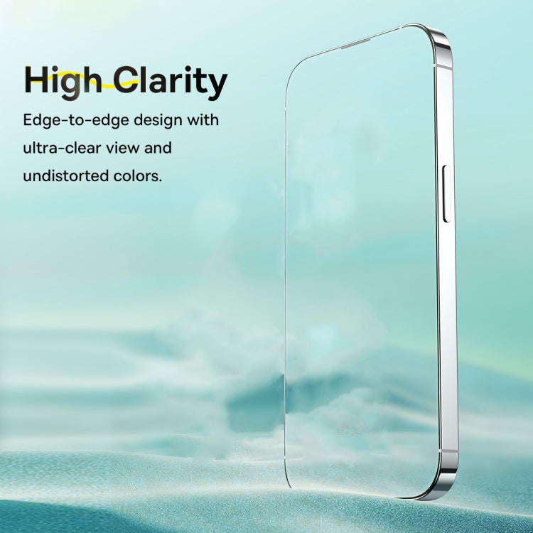 Baseus Sapphire Series Dustproof HD Tempered Glass Film, For iPhone 15 Pro