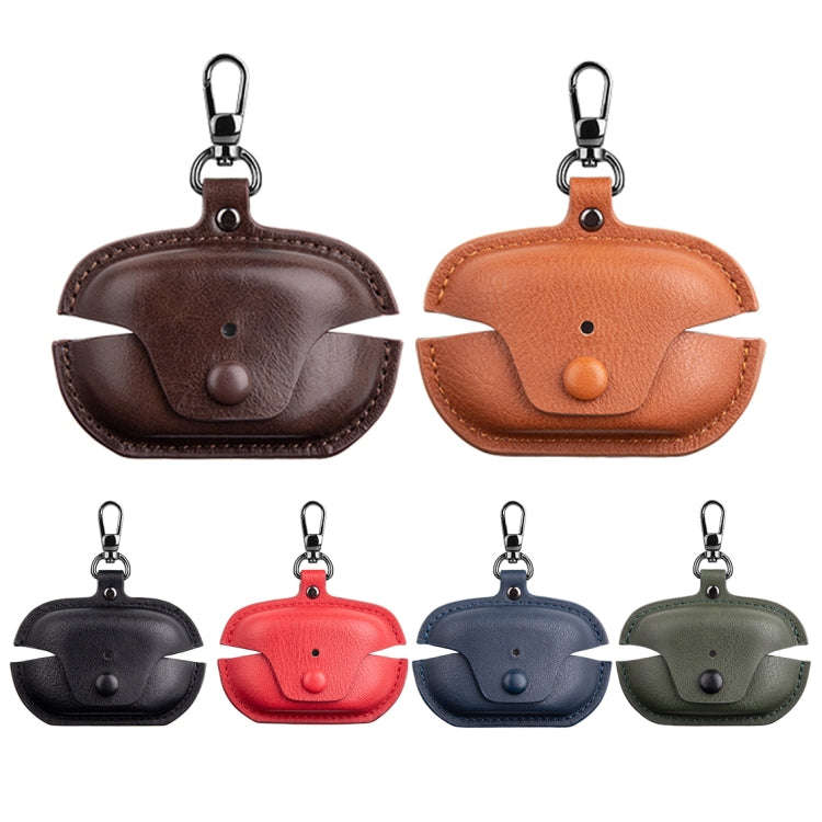 Leather TWS Earphone Protective Case with Hook, For Sony WF-1000XM5