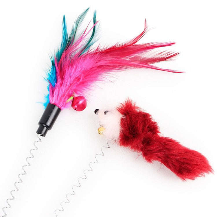 Cat Interactive Stick Feather Toy with Fixed Suction Cup