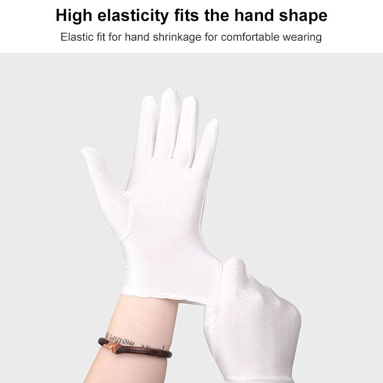 Labor Protection White Anti-sweat Cloth Thickened Gloves, 1 Pair