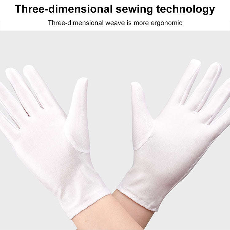 Labor Protection White Anti-sweat Cloth Thickened Gloves, 1 Pair