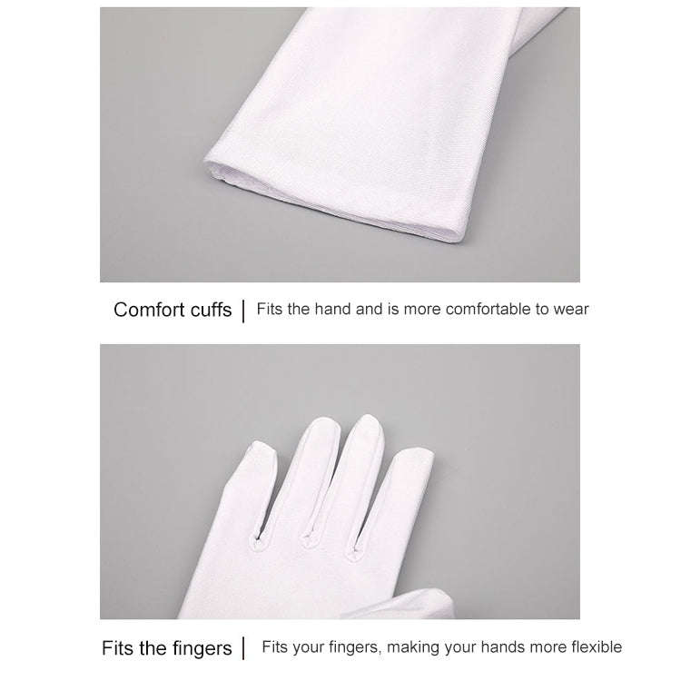 Labor Protection White Anti-sweat Cloth Thickened Gloves, 1 Pair