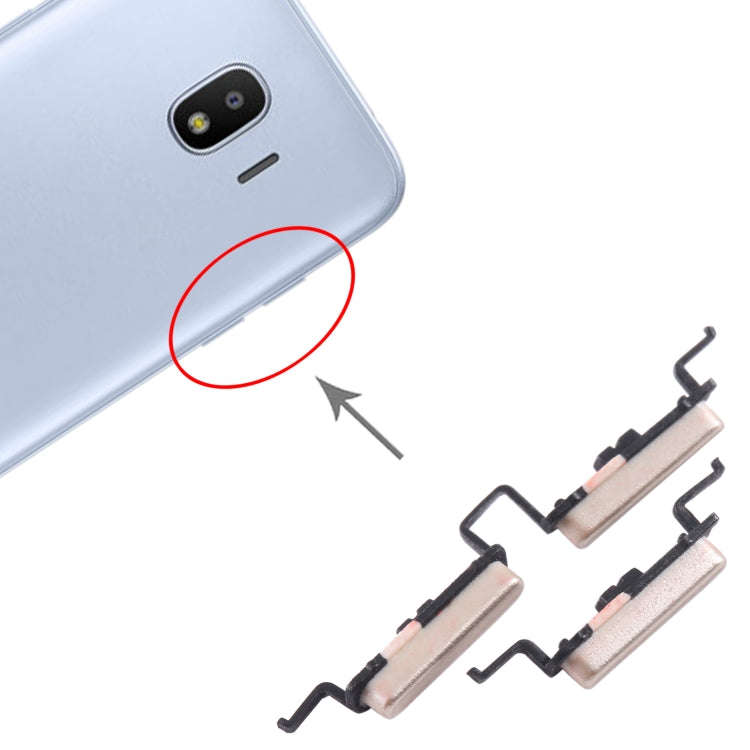 10pcs Power Button + Volume Control Button, For Samsung Galaxy J4 SM-J400, For Samsung Galaxy A8 ...