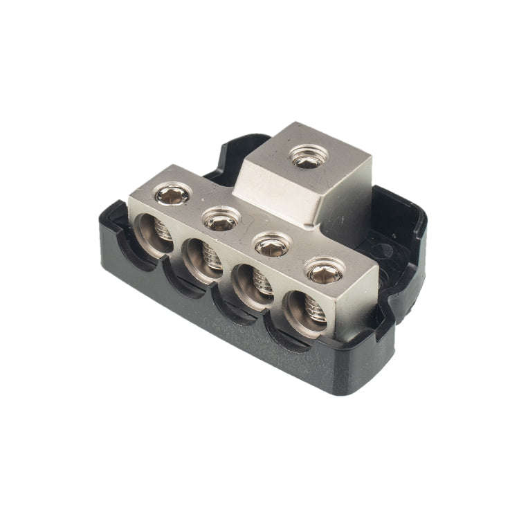4-Way Car Audio Stereo Amp Power / Ground Cable Splitter Distribution Block 4GA, 4-Way