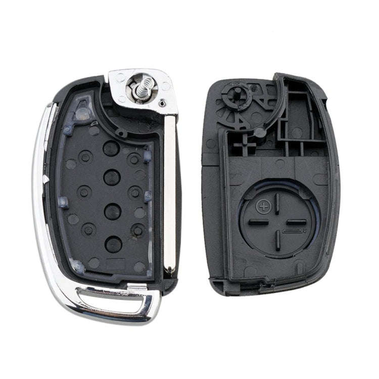 4-button Folding Car Key Shell with Metal Edge Solaris ix35 ix4 Santa For Hyundai Sonata 2014-201...