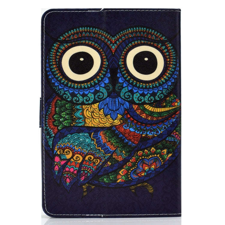 Universal Colored Drawing Pattern Horizontal Flip PU Leather Case with Holder & Card Slots, For 7...
