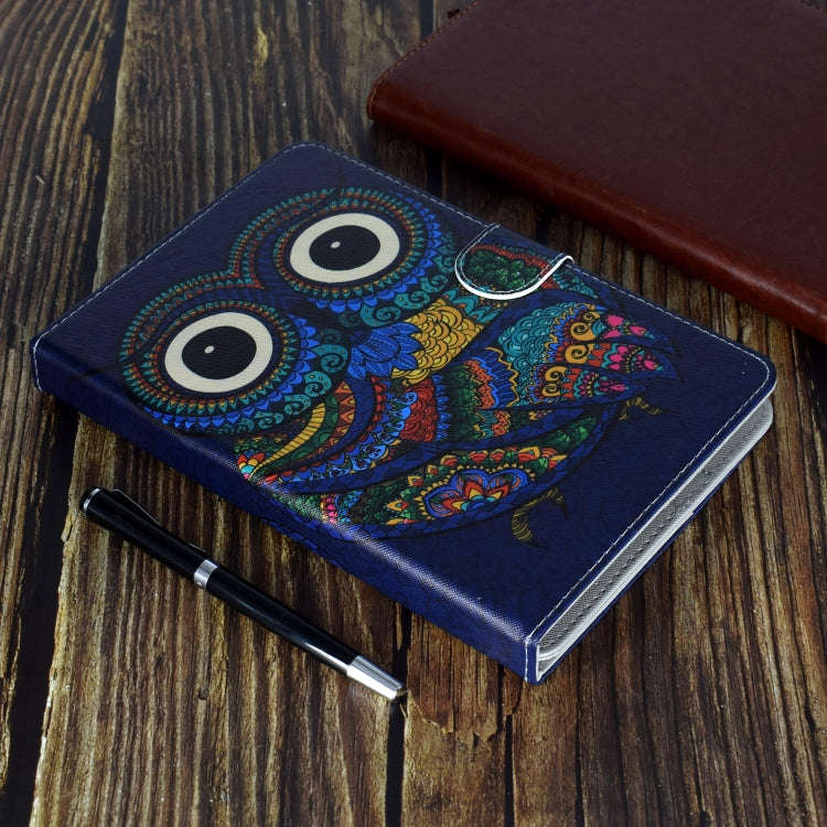 Universal Colored Drawing Pattern Horizontal Flip PU Leather Case with Holder & Card Slots, For 7...