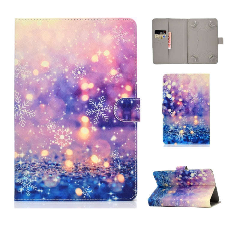 Universal Colored Drawing Pattern Horizontal Flip PU Leather Case with Holder & Card Slots, For 7...