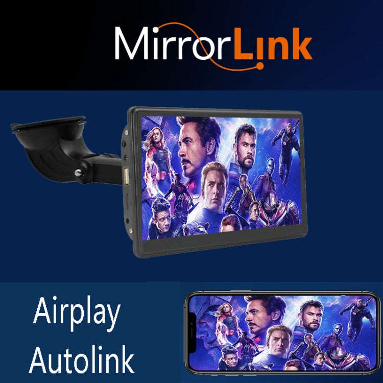 X70-1 Car 7 inch IPS Portable Smart Screen Wireless Screen Projection Carplay Android Auto, witho...