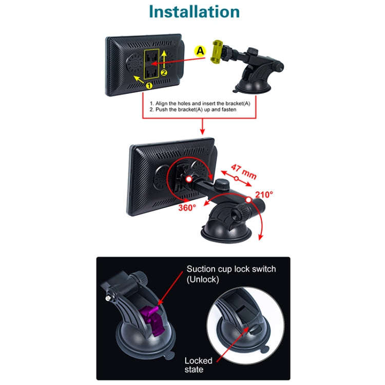 X70-1 Car 7 inch IPS Portable Smart Screen Wireless Screen Projection Carplay Android Auto, witho...