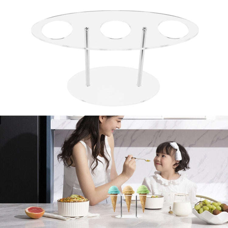 YX035 Acrylic Ice Cream Cone Rack Ice Cream Display Stand
